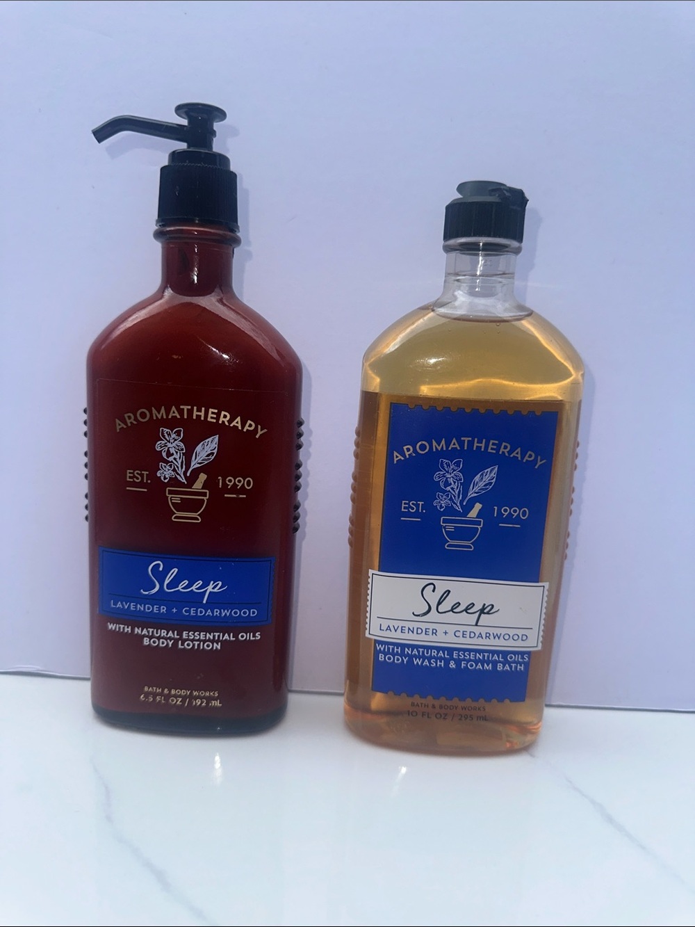 Bath & Body Works Aromatherapy Sleep Lavender + Cedarwood Body Wash & Lotion